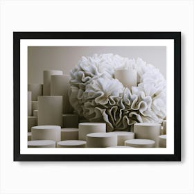 White Flower Arrangement Art Print