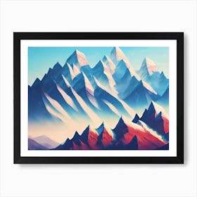 Abstract Mountains 5 Art Print