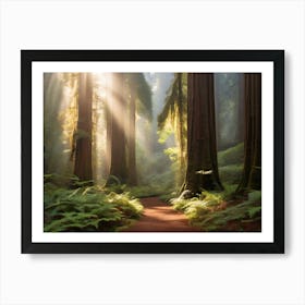 Redwood Forest paintings art print Art Print