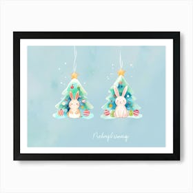 Christmas Bunny 2 Art Print