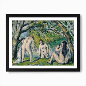 Three Bathers, Paul Cézanne Art Print