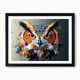 Owl Abstract 2 Art Print