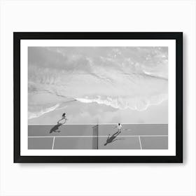 Tennis On The Beach Art Print