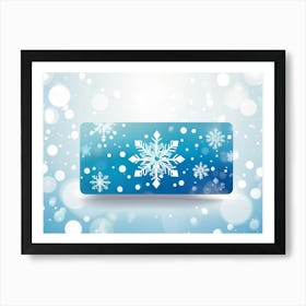 Card Featuring Defocused Snowflake Pattern Radiating Shine Abstract Design Gently Juxtaposing Wint (4) Art Print