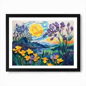 Iris Painting ala Vincent 1 Art Print