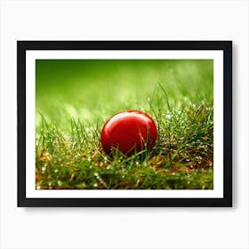 Easter Egg In Grass Art Print