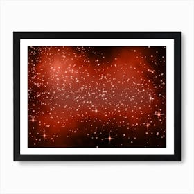 Brown Pink Shade Shining Star Background Art Print