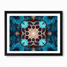 Sky Blue Indigo Pattern And Texture 3 Art Print