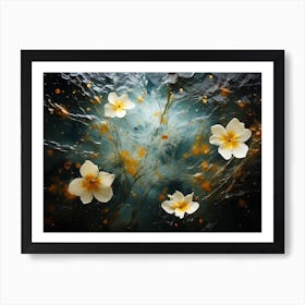 Flowers In Water 1 Art Print