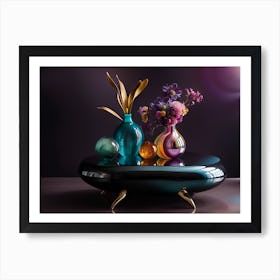 Table With Flowers Art Print