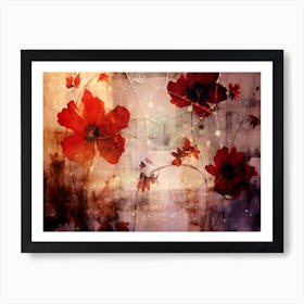 Flower Art Illustration In A Painting Style 17 Art Print