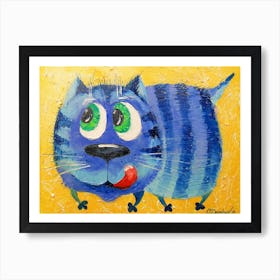 Sly cat Art Print