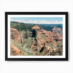 View Over Waimea Canyon On Kauai In Hawaii Art Print