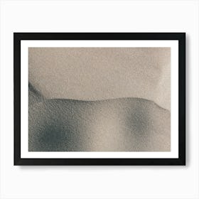 Abstract sand pattern in neutral tones - beige beach nature and travelphotography by Christa Stroo Photography Art Print
