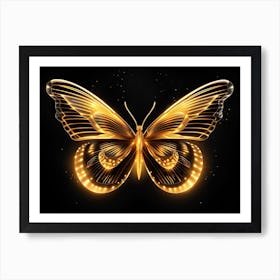 Golden Butterfly 84 Art Print