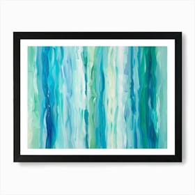 Blue And Green Abstract Painting Art Print