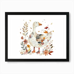 Little Floral Goose 3 Art Print