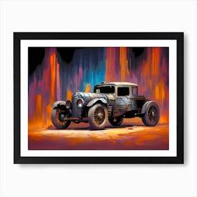 Old Car In The Desert Art Print