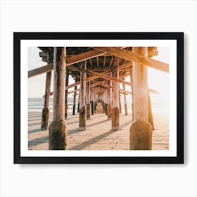 Sunset Wooden Pier Art Print