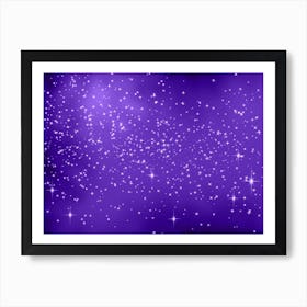 Purple Shades Shining Star Background Art Print