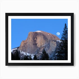 Full Moon Over Half Dome Art Print