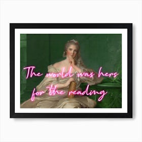 Hers For The Reading Art Print