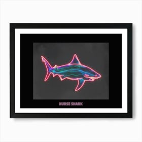 Pink Neon Nurse Shark Poster 1 Art Print