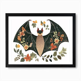 Little Floral Bat 3 Art Print