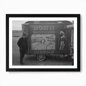 Maker Of Circus Wagons With One Of His Wagons, Alger I E Archer Sheridan County, Montana By Russell Lee Art Print