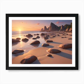 Sunset On The Beach 5 Art Print