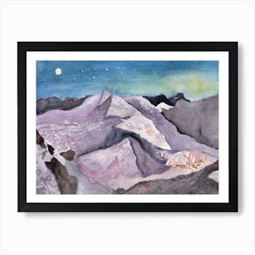 Lavender Peaks Art Print