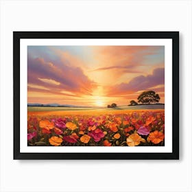 Sunset Poppies 2 Art Print