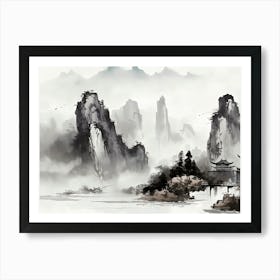 Chinese Landscape Painting 1 Art Print