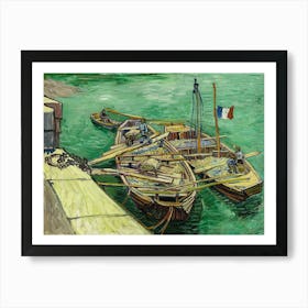 Vincent Van Gogh, Quay with Men Unloading Sand Barges, 1888. Museum Folkwang, Essen | HD Remastered Immaculate Art Print