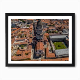 Top view of the Basilica of San Gaudenzio.  Novara. Piedmont. Italy Art Print