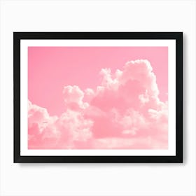 Cloudy with a touch of Pink Art Print