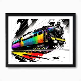 Train On The Tracks 1 Art Print