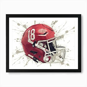 Alabama NCAA Helmet Poster Art Print