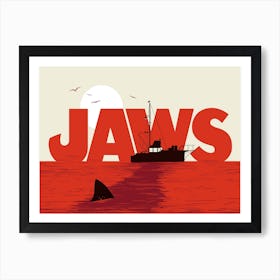 Jaws Movie Art Print