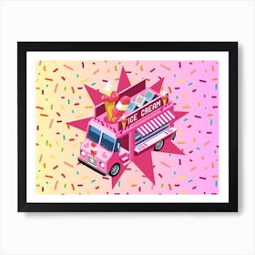 Ice Cream Van Print 3 Art Print