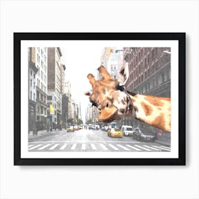 Giraffe New York City Art Print