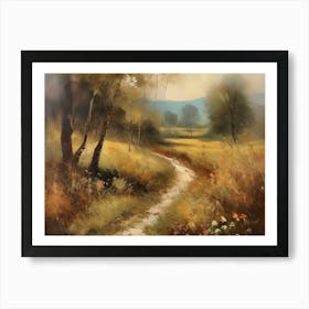 Printable Wall Art, Vintage Landscape, Farmhouse Wall Decorations, Vintage Landscape Oil Painting.14 Art Print