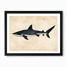 Dogfish Shark Silhouette 2 Art Print
