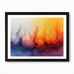 Abstract Watercolor Painting 1 Art Print