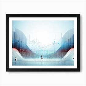 An Illustration Capturing Retro Abstract Surrealism Embedded With A Geometric Appreciation Of Mini (4) Art Print