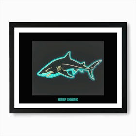 Neon White Tip Reef Shark 7 Poster Art Print