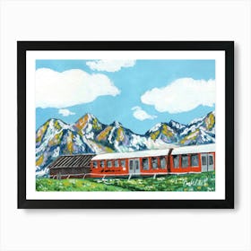 Train In The Mountains Art Print