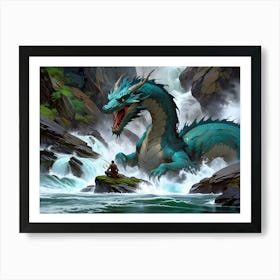 Blue Dragon 3 Art Print