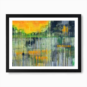 Sun In A Swamp - Wet Abstract Landscape Art Print