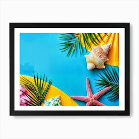 Tropical Beach Scene Art Print